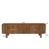 Afmetingen TV-meubel Salano 170cm: L170cm x B43cm x H50cm