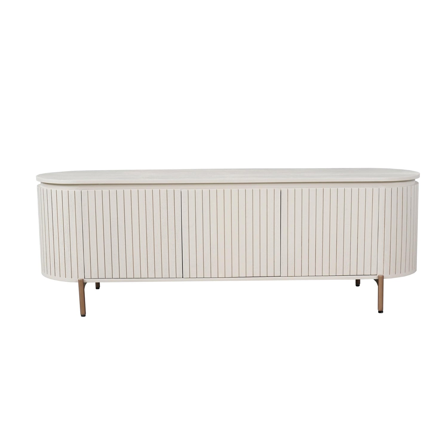 Tv meubel Solana van Starfurn in zandkleurig mangohout van 165 cm breed