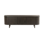 TV-meubel Tobago van Livingfurn in espresso eiken, 170 cm breed met afgeronde zijkanten