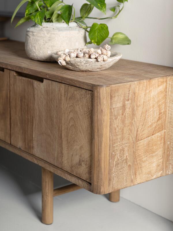 TV stand Bliss No.2 large, 4 doors, 2 open racks - - DTP Home - livinglovely.nl