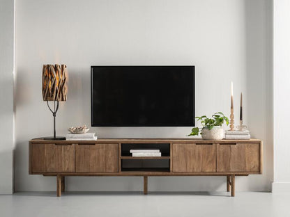 TV stand Bliss No.2 large, 4 doors, 2 open racks - - DTP Home - livinglovely.nl