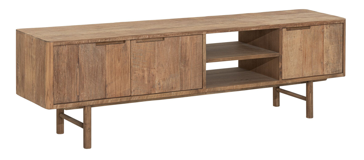 TV stand Bliss No.2 medium, 3 doors, 2 open racks - - DTP Home - livinglovely.nl