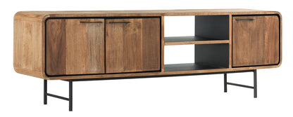 TV stand Evo medium, 3 doors, 2 open racks - - DTP Home - livinglovely.nl