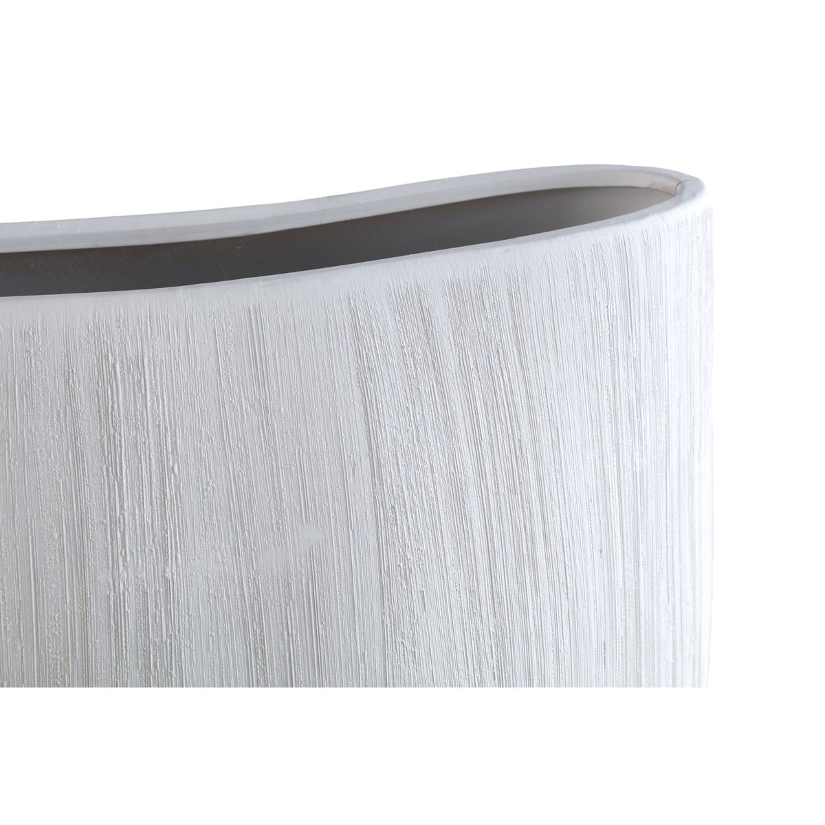 Detail van de voet van de witte Tywin pot large van PTMD