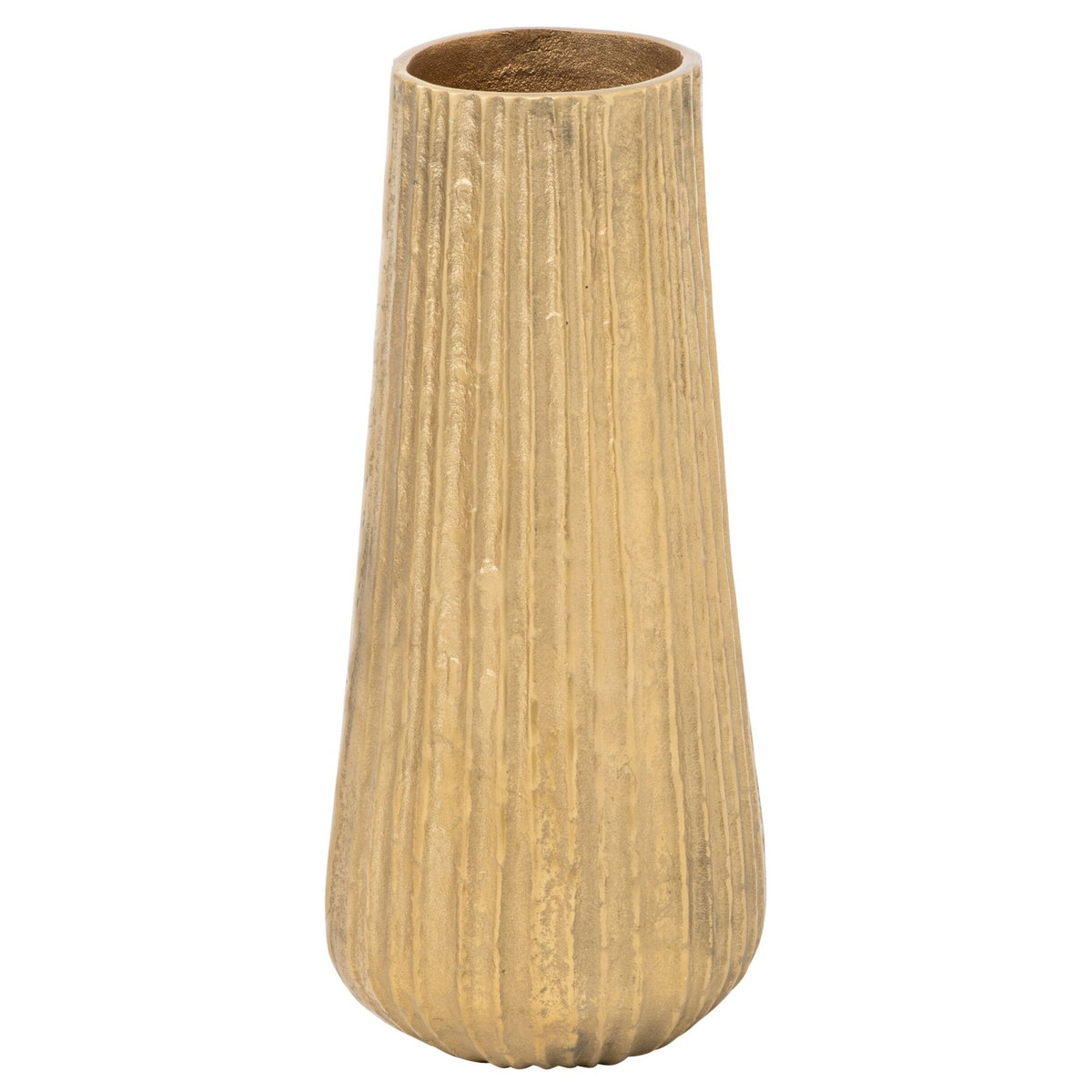 Vaas Aluminium Goud van J-Line, gouden metalen vaas van 48,5cm hoog