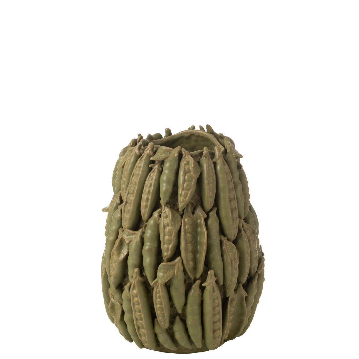 Vaas Botanica Bonen Hoog Keramiek Groen