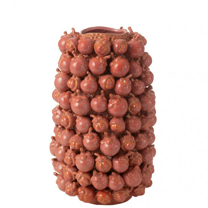 Vaas Botanica Klei Koper Roze Large L32,5cmxB30,5xH49cm J-Line - Vaas - J-Line - livinglovely.nl