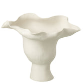 Vaas Breed Helix Onregelmatig Keramiek Wit Dia 31cmx31cm - Vaas - J-Line - livinglovely.nl