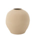 Vaas Cassia Rond keramiek Naturel Large Dia 37xh38cm J-Line - Vaas - J-Line - livinglovely.nl