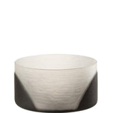 Vaas Circulo Plat Glas Zwart Transparant - Vaas - J-Line - livinglovely.nl