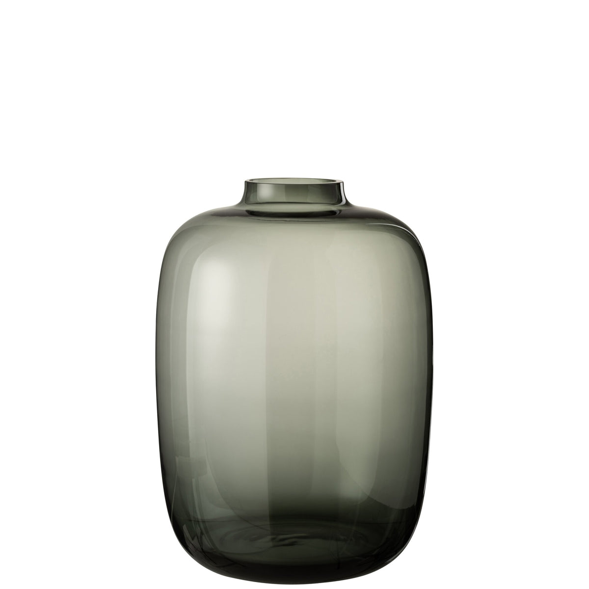 Vaas Cleo Glas Grijs Large van J-Line, royale vaas van grijs glas