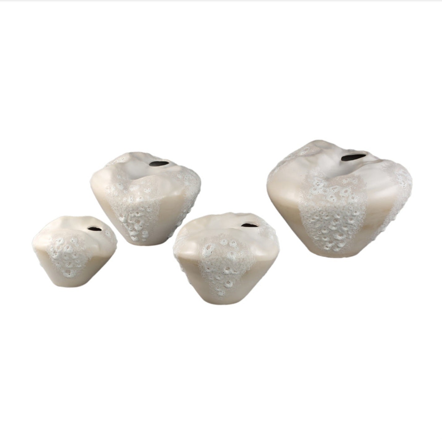 Vaas Dangelo L- 35.5 x 34.5 x 26.5 cm - Keramiek - Creme PTMD - Vaas - PTMD - livinglovely.nl