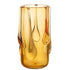 Vaas Drippy Glas Amber Large van J-Line, grote glazen vaas met druppelende vorm in amber