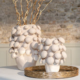 Vaas Fungi Keramiek Beige Large Dia 33,5xH46cm J-Line