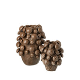 Vaas Fungi Keramiek Bruin Large Dia 33,5cmxH46cm J-Line - Vaas - J-Line - livinglovely.nl
