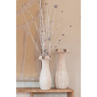Vaas Geglazuurd Keramiek Beige Small J-Line