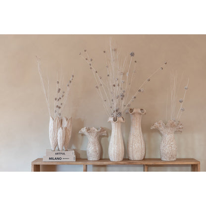 Vaas Geglazuurd Keramiek Beige Small J-Line