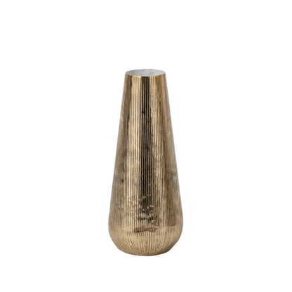 Vaas Gestreept Aluminium Goud/Wit Small J-Line