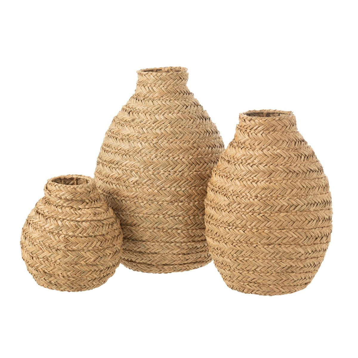 Vaas Gevlochten Zeegras Naturel Large J-Line