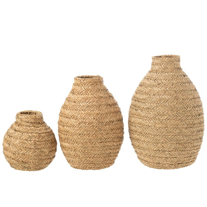 Vaas Gevlochten Zeegras Naturel Large J-Line