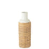 Vaas Geweven Terracotta/Ratan Wit/Naturel H75cm J-Line