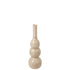 Vaas IJzer Licht Beige van J-Line, slanke hoge vaas van licht beige ijzer