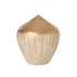 Vaas Keramiek Beige Goud Large van J-Line, bolle vaas in beige keramiek met goudkleurig accent