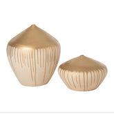 Vaas Keramiek Beige Goud Large J-Line