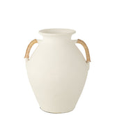 Vaas Leo Terracotta Wit/Natuur