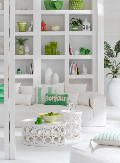 Vaas Limoen Keramiek Groen Large - Vaas - J-Line - livinglovely.nl