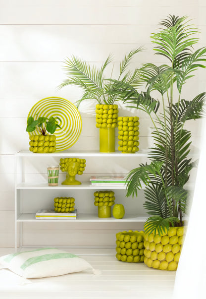 Vaas Limoen Keramiek Groen Large - Vaas - J-Line - livinglovely.nl