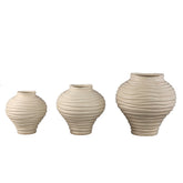 Vaas Mickie - Ø21cm - Keramiek - Beige PTMD - Vaas - PTMD - livinglovely.nl