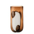 Vaas Mona Glas Transparant/Bruin Small van J-Line, glazen vaas in helder glas met warme bruine tint, 33cm hoog