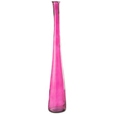 Vaas Noah Glas Fuchsia Large van J-Line, hoge slanke vaas van fuchsia glas van 120cm