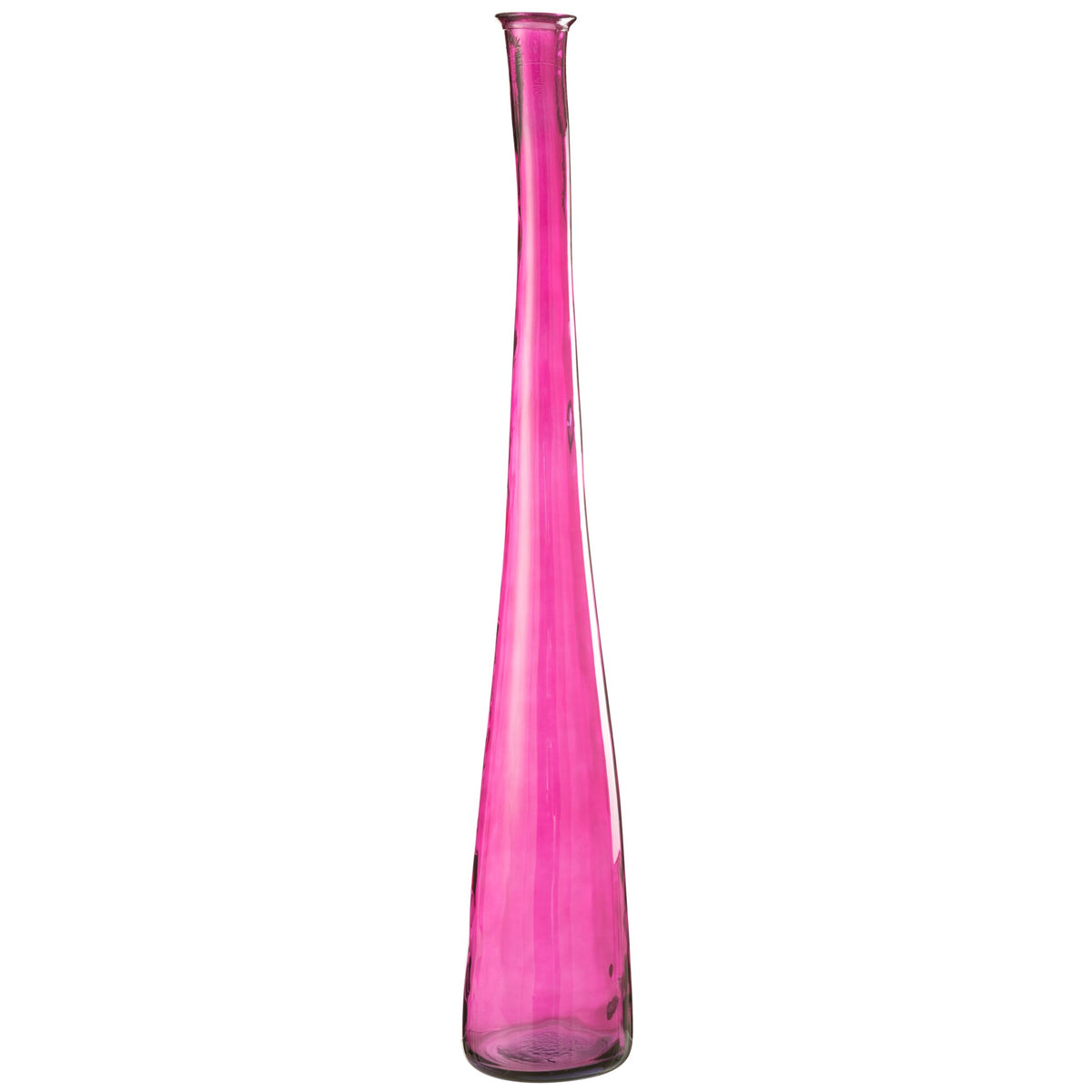 Vaas Noah Glas Fuchsia Large van J-Line, hoge slanke vaas van fuchsia glas van 120cm