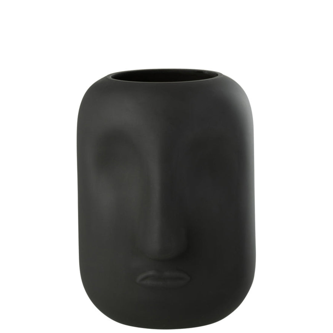 Vaas Noe Glas Zwart Large - Vaas - J-Line - livinglovely.nl