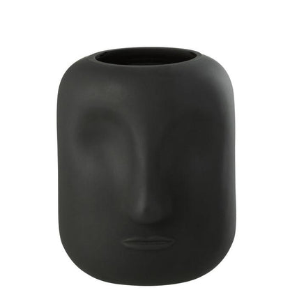 Vaas Noe Glas Zwart Small - Vaas - J-Line - livinglovely.nl