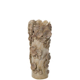 Vaas Paddenstoelen Steengoed Ecru Beige Small van J-Line, tweede weergave van de ecru cilindervaas