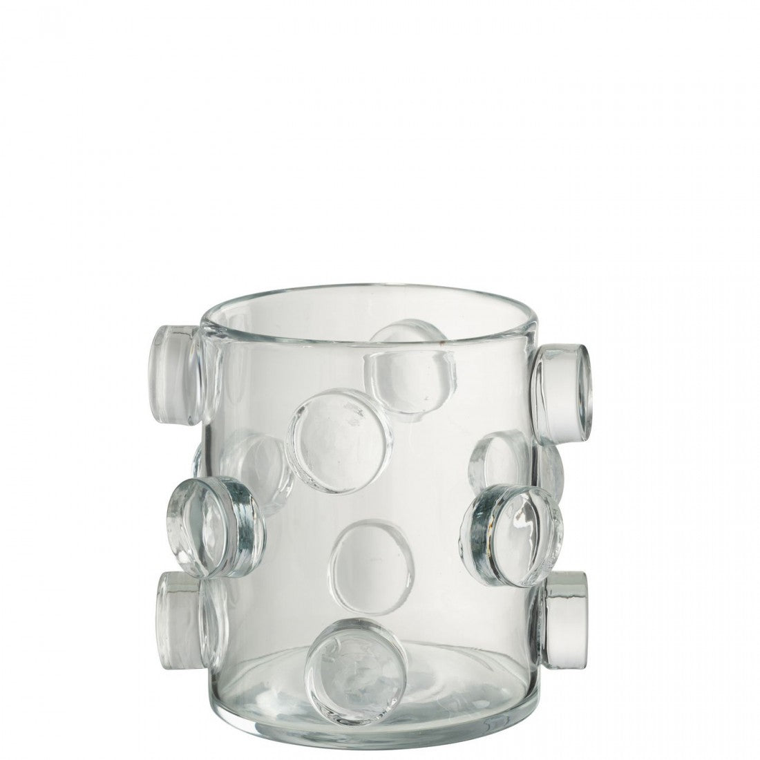 Vaas Pebbles Glas Transparant Small L21,5xB21,5xH20,5cm J-Line - Vaas - J-Line - livinglovely.nl