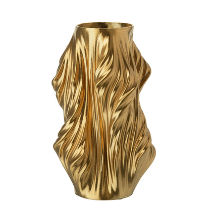 Vaas Porselein Goudkleurig Large J-Line - Vaas - J-Line - livinglovely.nl