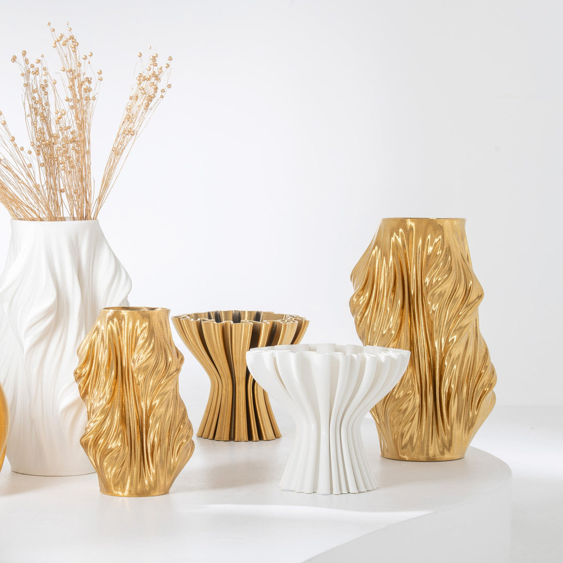 Vaas Porselein Wit J-Line - Vaas - J-Line - livinglovely.nl