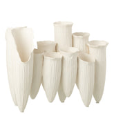 Vaas Soliflore Helix Cilinder Keramiek Wit - Vaas - J-Line - livinglovely.nl