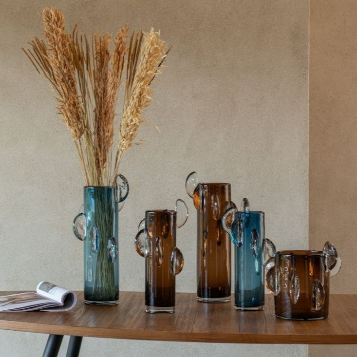 Vaas Steggy Glas Bruin Large L20cmxB20cmxH46cm J-Line - Vaas - J-Line - livinglovely.nl