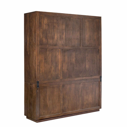 Open vakken van de Vakkenkast Brussel Bruin 160cm van Starfurn gestyled met boeken en keramiek