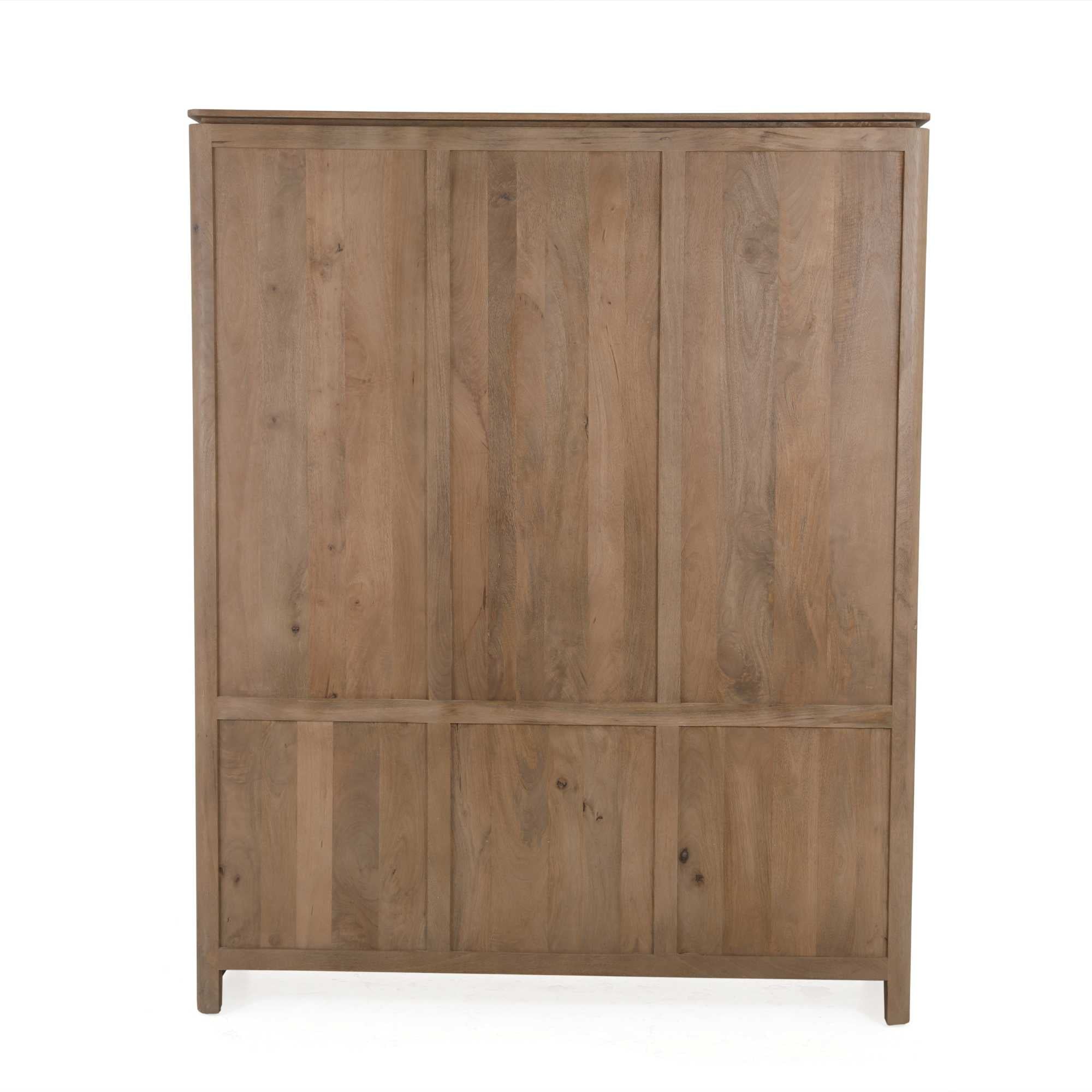 Vakkenkast Dallas van Starfurn schuin van voren gezien, 160 cm breed en 200 cm hoog