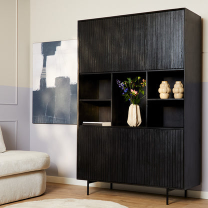 Vakkenkast Madison van Starfurn in massief mangohout, 135 cm breed en 200 cm hoog
