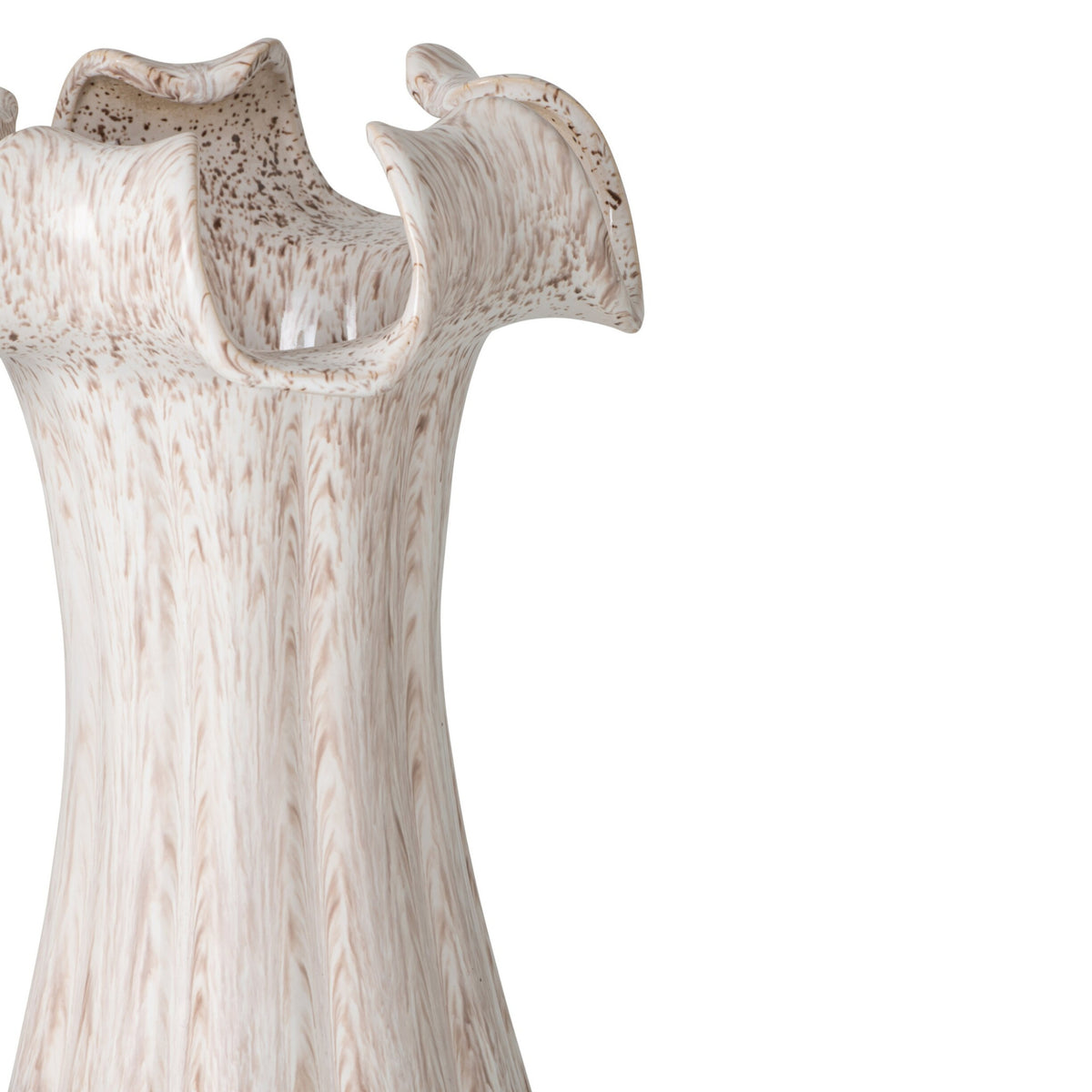 Vaas Geglazuurd Keramiek Beige Large J-Line