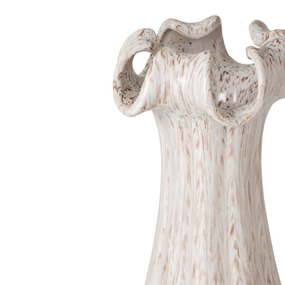 Vaas Geglazuurd Keramiek Beige Small J-Line