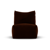 Koperrode velvet Junior Lounge Seat van Laui Lounge van voren, met zitting van 68 bij 68 centimeter