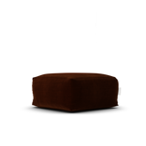 Laui Lounge Velvet Square Pouf Copper, koperkleurige velvet poef van 68x68 cm